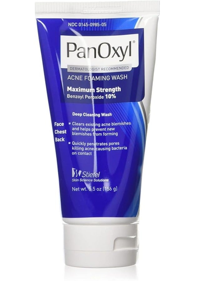 PanOxyl Foaming Acne Wash Maximum Strength 5.5 oz