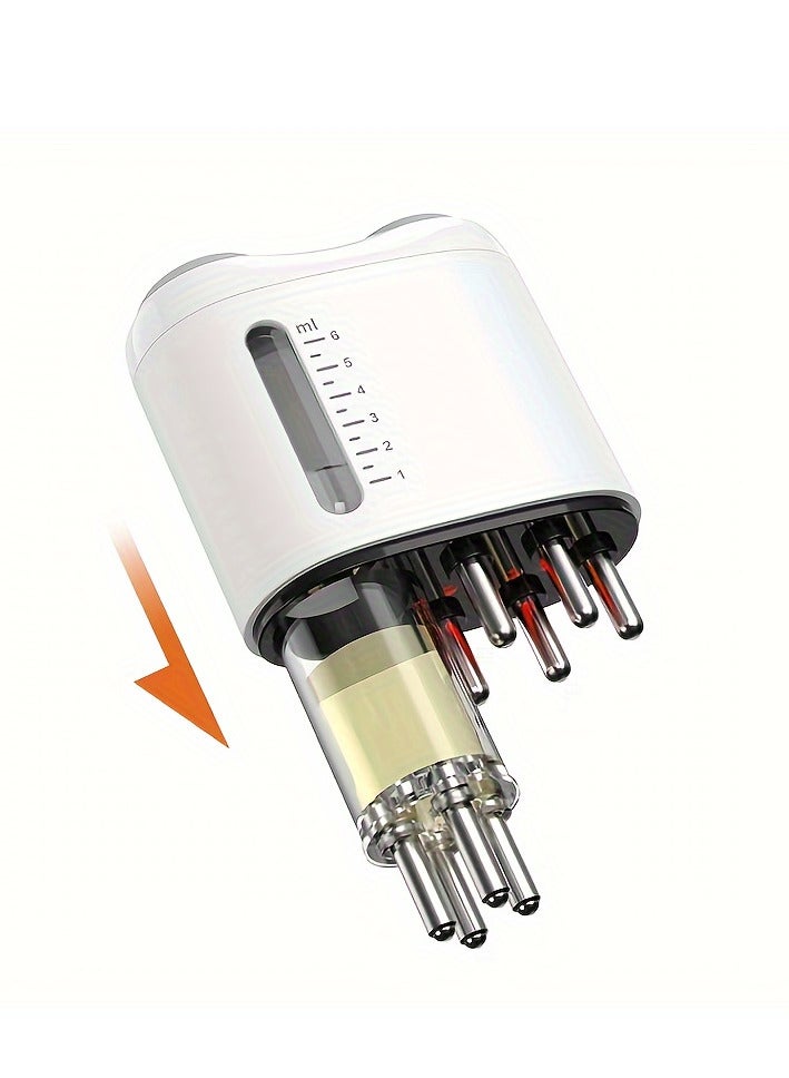 Phototherapy Vibrating Fluid Conducting Comb, USB Rechargeable Scalp Massager, Oil Applicator Comb, Ideal For Head Massage