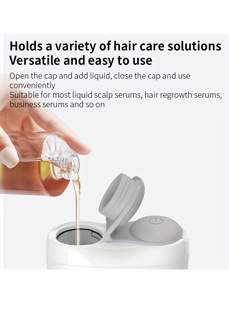 Phototherapy Vibrating Fluid Conducting Comb, USB Rechargeable Scalp Massager, Oil Applicator Comb, Ideal For Head Massage