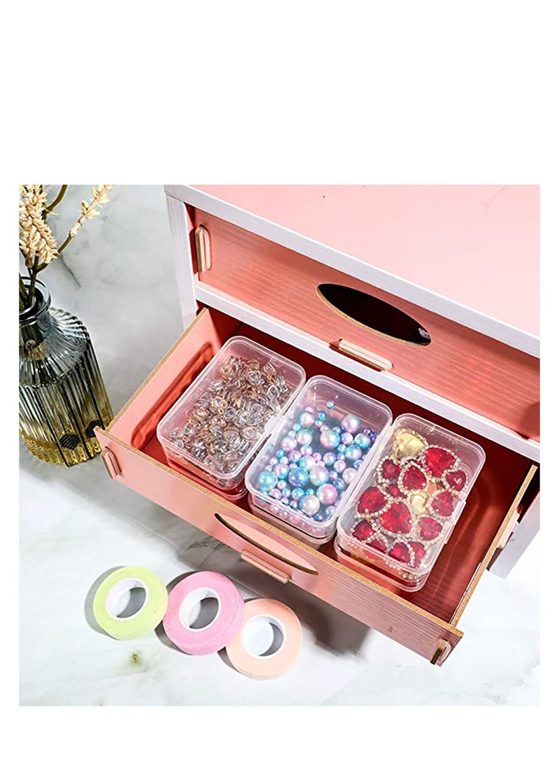 Containers Box, Mini Plastic Clear Beads Storage for Collecting Small Items, Beads, Business Cards, Game Pieces, Crafts Earplugs Pills Tiny Bead Earring Candy Gifts Party Favor and More