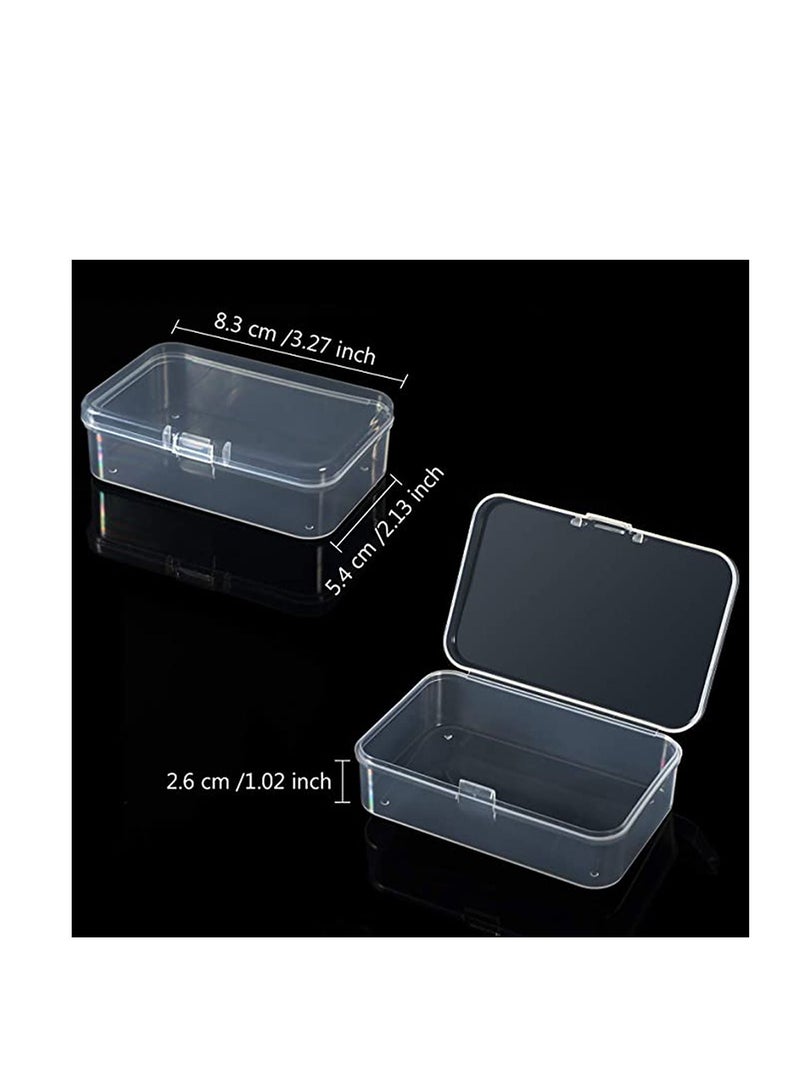 Containers Box, Mini Plastic Clear Beads Storage for Collecting Small Items, Beads, Business Cards, Game Pieces, Crafts Earplugs Pills Tiny Bead Earring Candy Gifts Party Favor and More