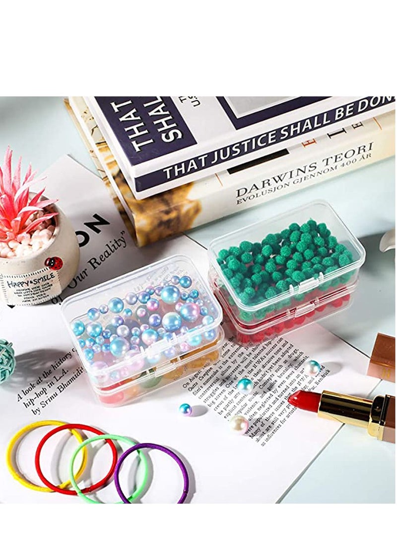 Containers Box, Mini Plastic Clear Beads Storage for Collecting Small Items, Beads, Business Cards, Game Pieces, Crafts Earplugs Pills Tiny Bead Earring Candy Gifts Party Favor and More