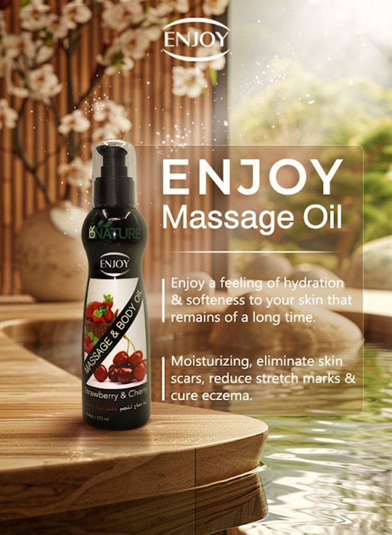 Enjoy Strawberry & Cherry Massage Oil 175ml