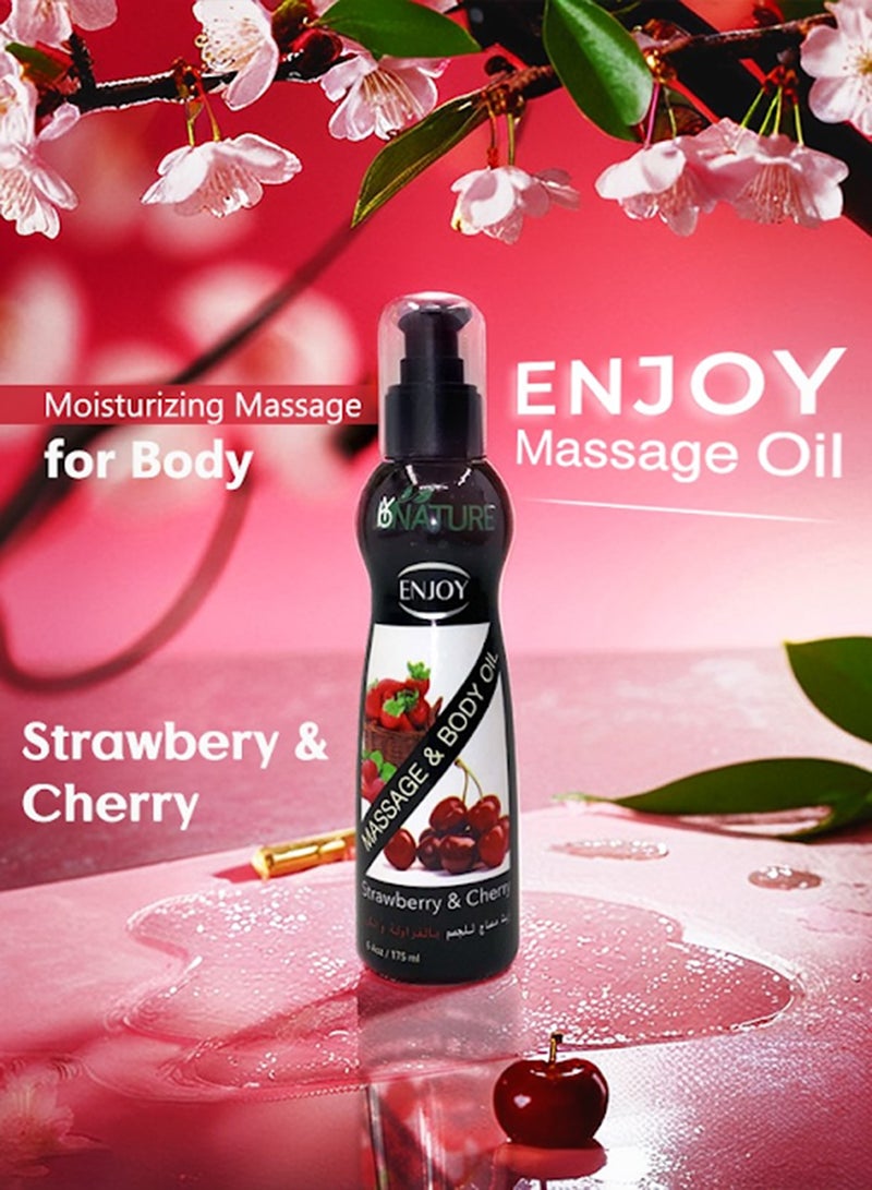 Enjoy Strawberry & Cherry Massage Oil 175ml