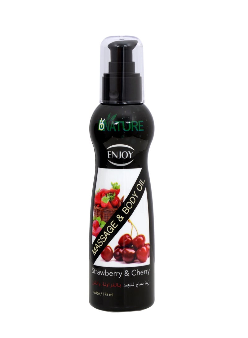 Enjoy Strawberry & Cherry Massage Oil 175ml