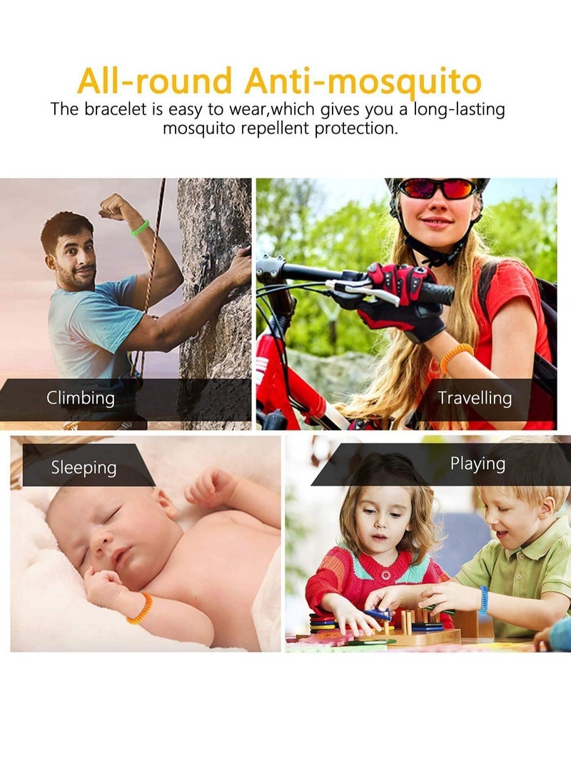 TALITARE Anti Mosquito Repellent Bracelets - 5 Pieces, Waterproof & Adjustable for All Ages, Perfect for Outdoor Activities