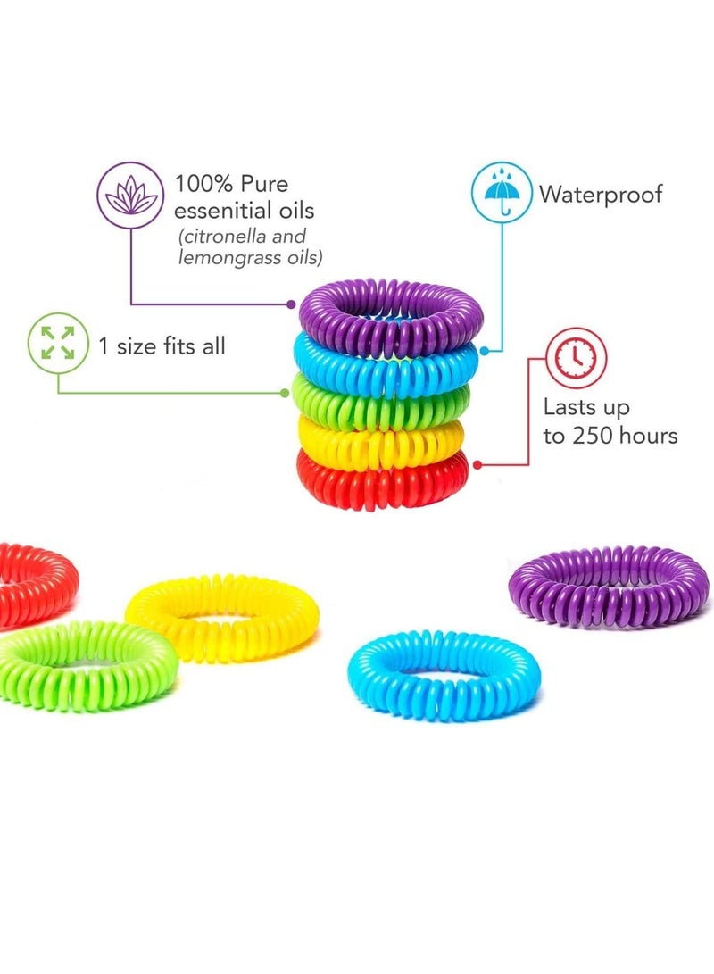 TALITARE Anti Mosquito Repellent Bracelets - 5 Pieces, Waterproof & Adjustable for All Ages, Perfect for Outdoor Activities