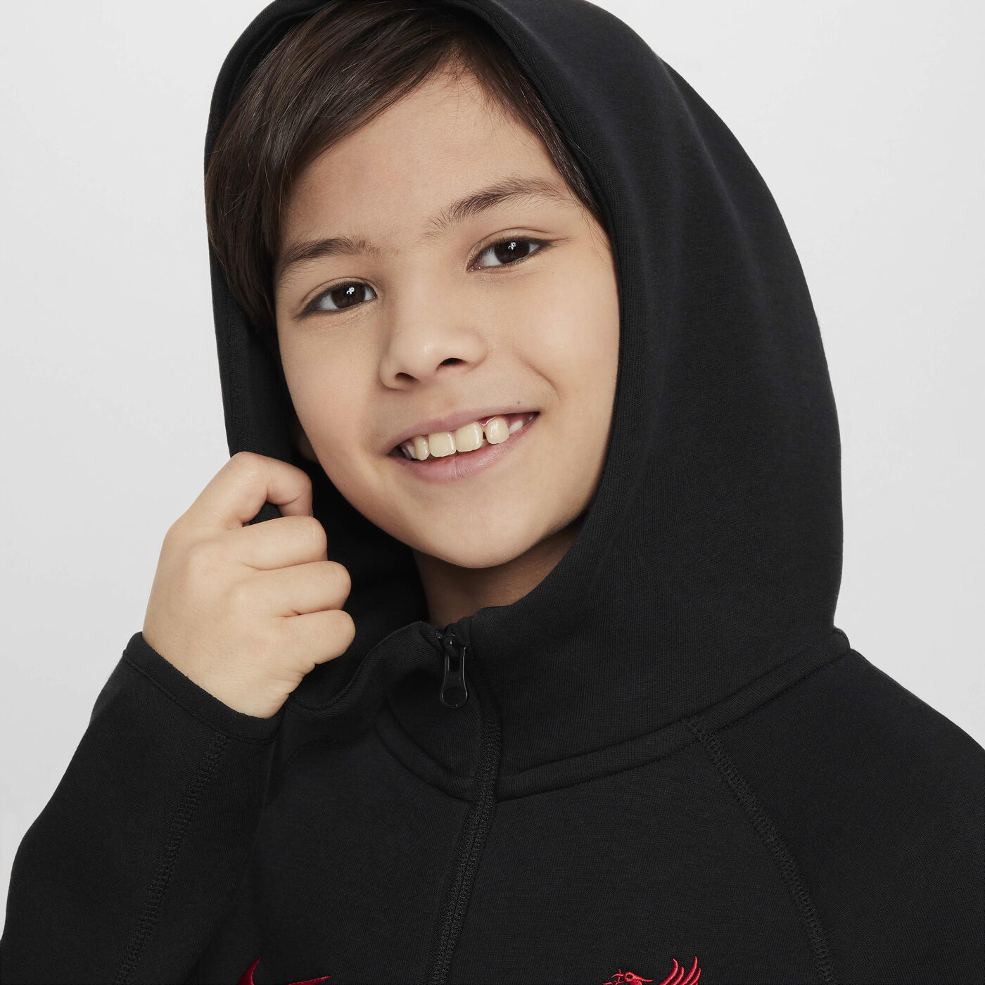 Kids' Liverpool F.C. Tech Fleece Football Full-Zip Hoodie