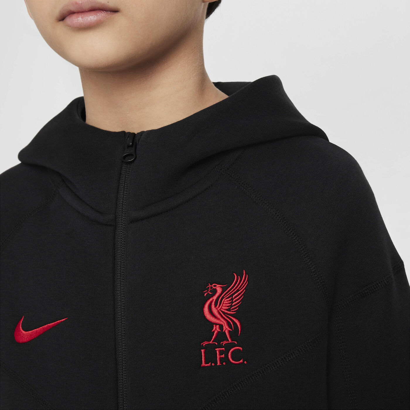 Kids' Liverpool F.C. Tech Fleece Football Full-Zip Hoodie