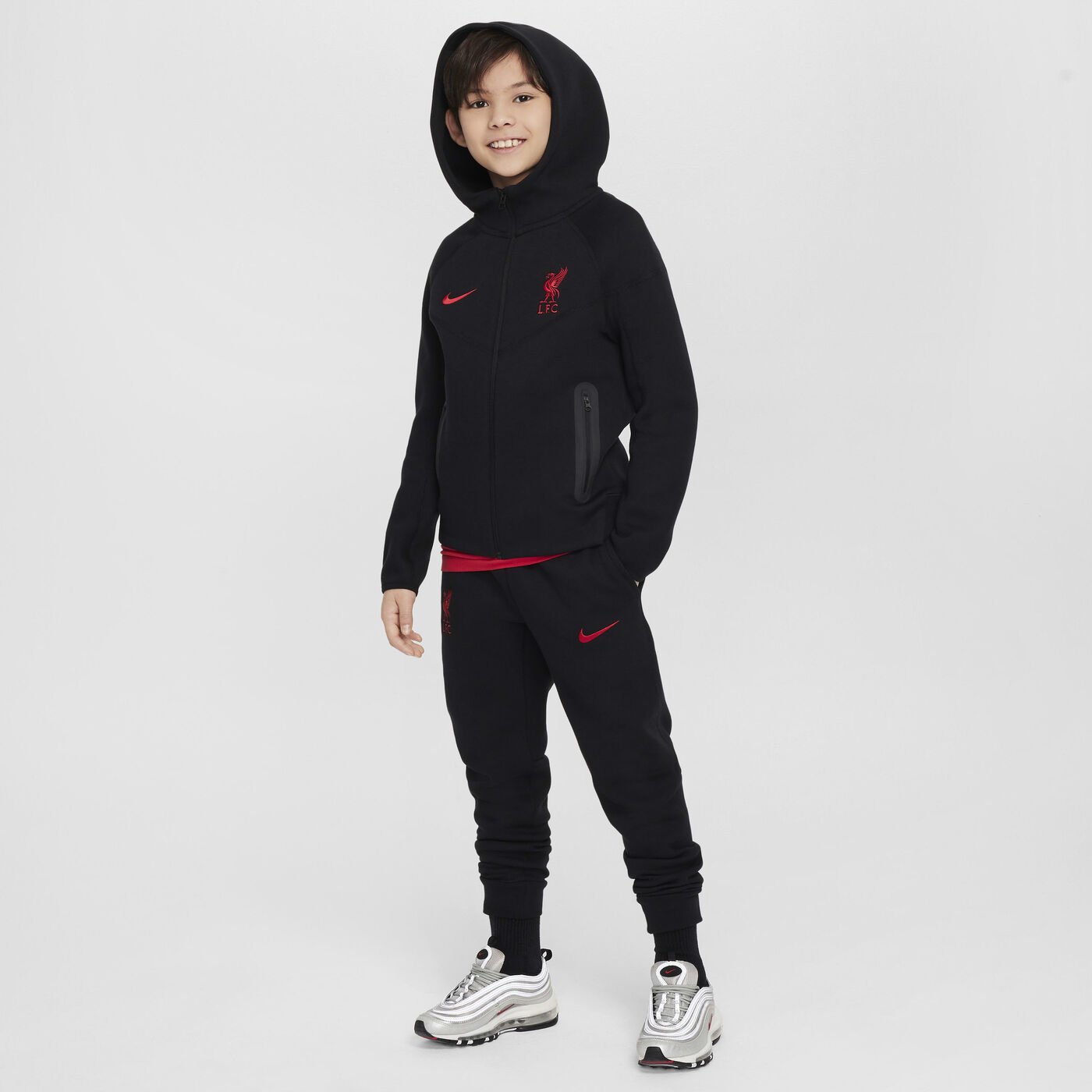 Kids' Liverpool F.C. Tech Fleece Football Full-Zip Hoodie