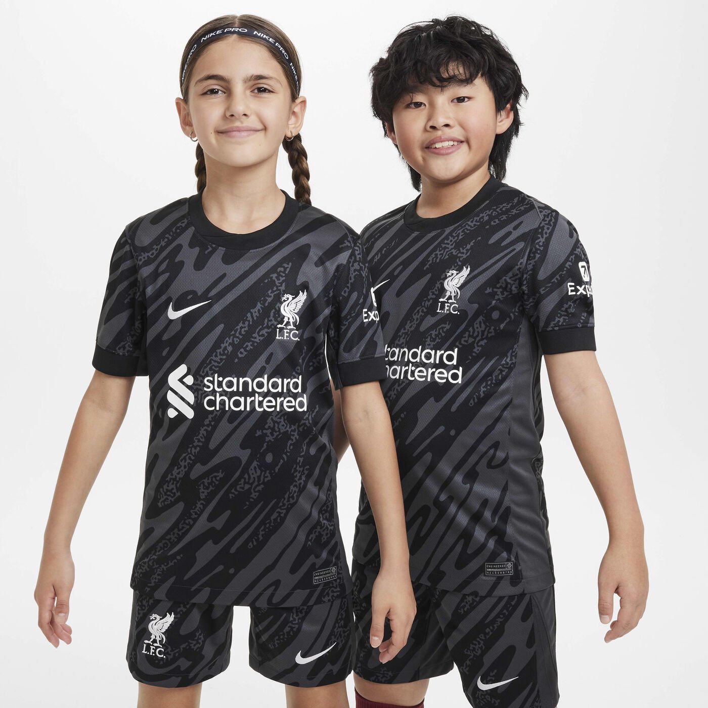 Kids' Liverpool F.C. Stadium Goalkeeper Dri-FIT Football Replica Shirt