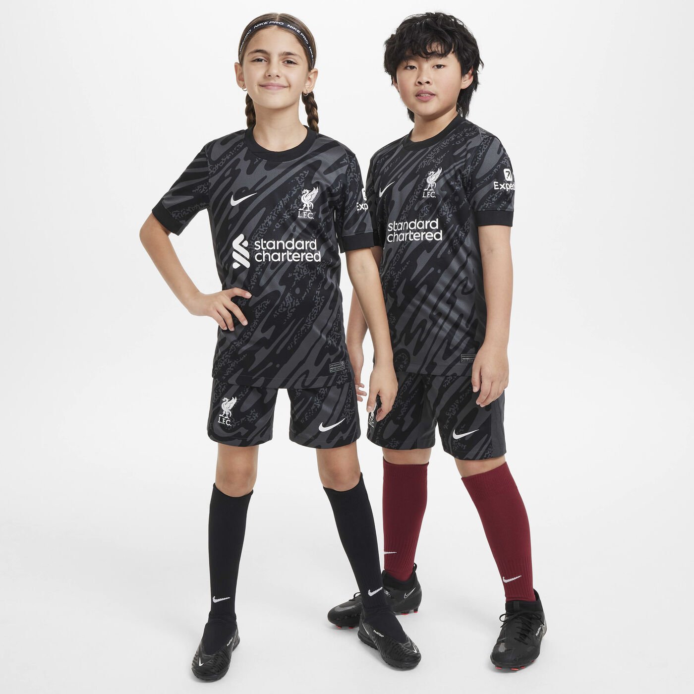 Kids' Liverpool F.C. Stadium Goalkeeper Dri-FIT Football Replica Shirt