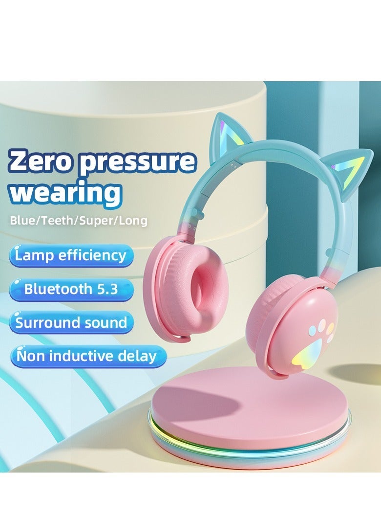 KE-28 Headphone Cute Computer Gaming Over Ear Wireless Headphones Bluetooth Headset