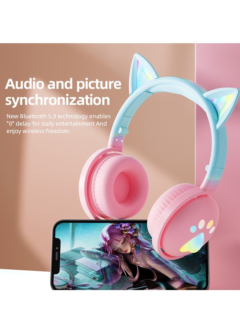 KE-28 Headphone Cute Computer Gaming Over Ear Wireless Headphones Bluetooth Headset