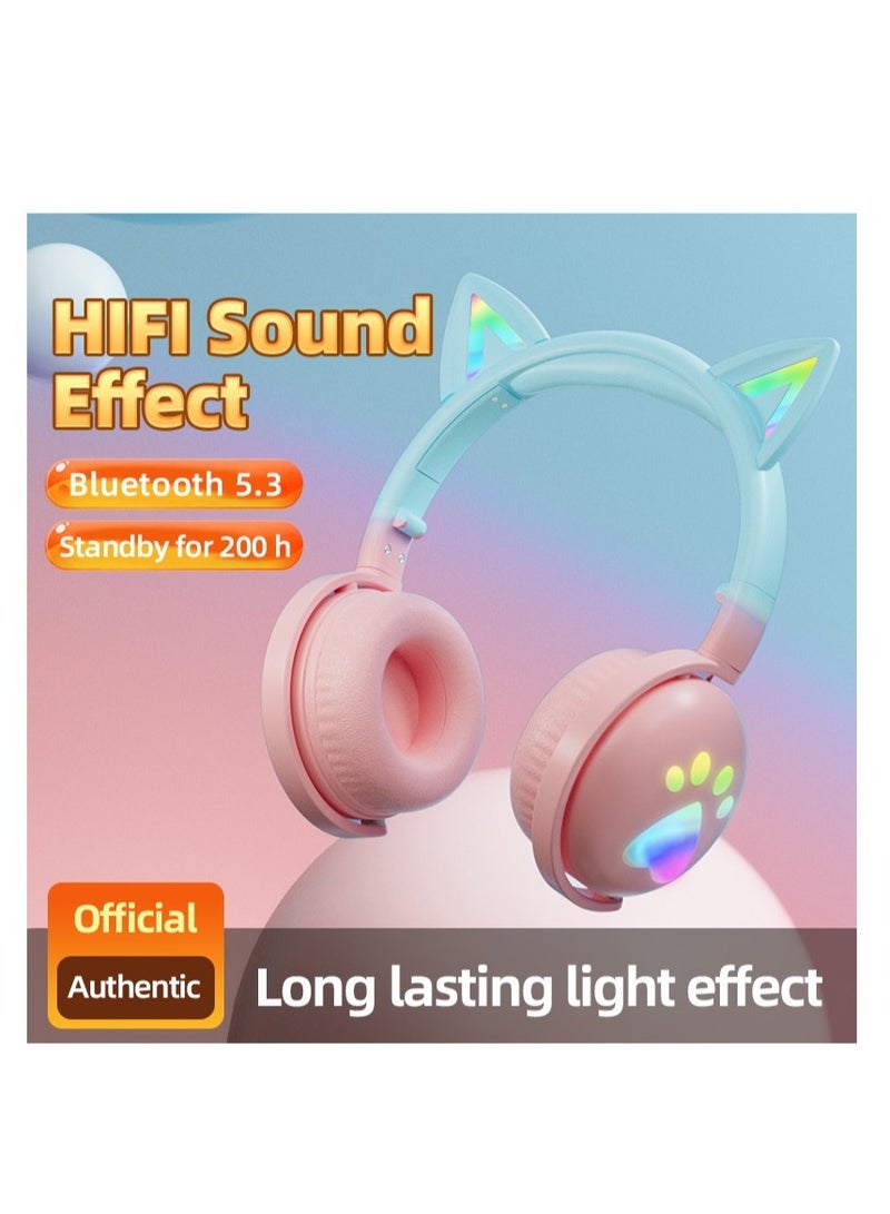 KE-28 Headphone Cute Computer Gaming Over Ear Wireless Headphones Bluetooth Headset