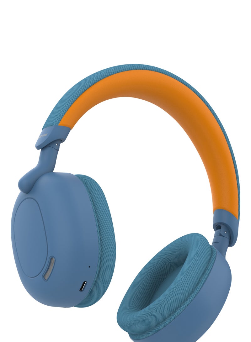 Sunstone Headphone / Long Hours Playing Time / Long-Range Working Distance / AUX Support / Microphone / V5.3 Bluetooth Version / 40mm Driver - Blue