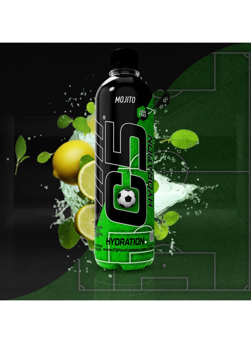 C5 HYDRATION Mojito Electrolytes & Vitamin Water- Zero Sugar, 20 Calorie BCAA for Recovery -VIT B ENERGY, VIT C & E ANTIOXIDANT, VIT D3 for IMMUNITY - Refreshing Ramadan Drink Pack of 12