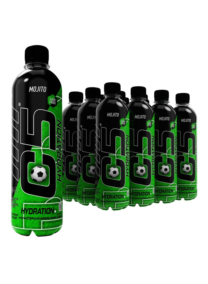 C5 HYDRATION Mojito Electrolytes & Vitamin Water- Zero Sugar, 20 Calorie BCAA for Recovery -VIT B ENERGY, VIT C & E ANTIOXIDANT, VIT D3 for IMMUNITY - Refreshing Ramadan Drink Pack of 12