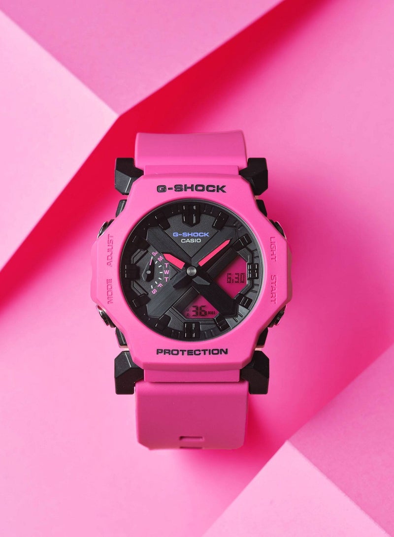 Analog-Digital Pink Resin Band Womes's Watch GA-2300-4ADR