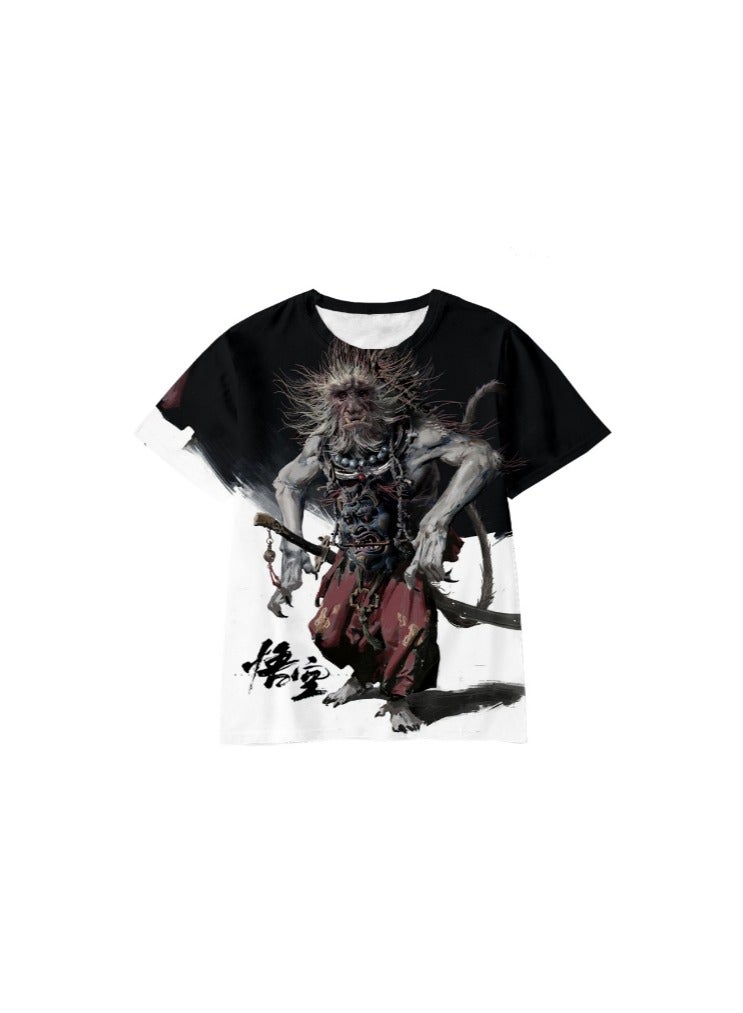 Black Myth Wukong Game Quick Drying Short Sleeved T-shirt for Men And Women