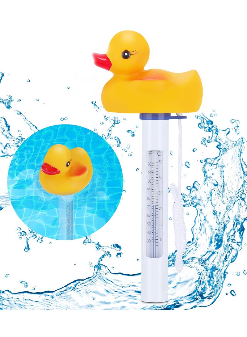 Large Floating Pool Thermometer - Easy to Read Water Temperature Gauge, Shatter Resistant with String for Indoor & Outdoor Pools and Spas (B)