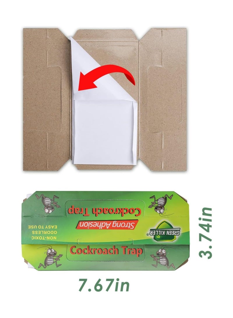 Cockroach Killer Bait & Traps - Indoor Roach Infestation Control, Eco-Friendly, Safe for Children & Pets, Long-Lasting Roach Motel Traps (10 Pack)