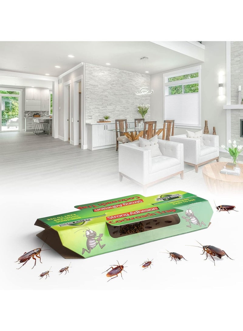 Cockroach Killer Bait & Traps - Indoor Roach Infestation Control, Eco-Friendly, Safe for Children & Pets, Long-Lasting Roach Motel Traps (10 Pack)