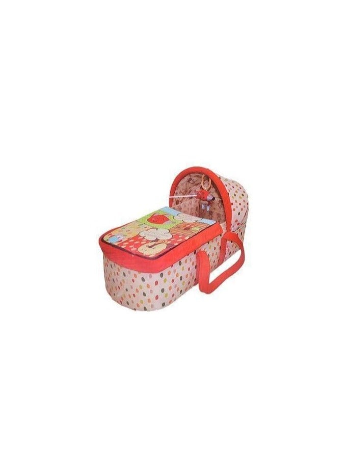 Comfortable Moses Basket Secure Design for Baby Sleep Red