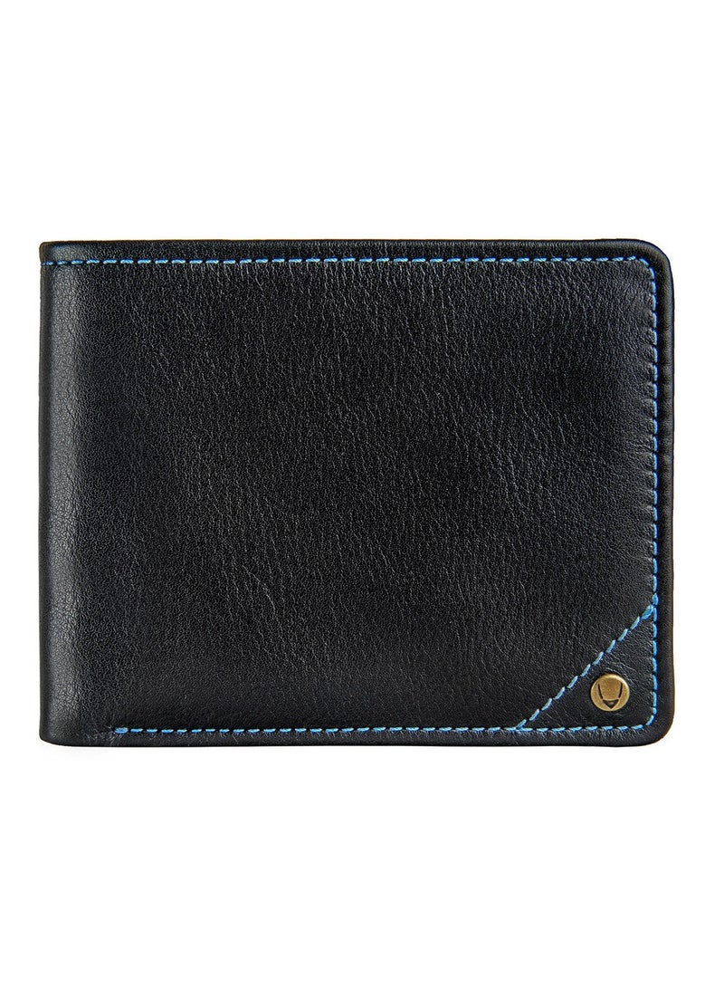 Hidesign ASW Men's Leather Wallet – Slim, Black Bifold Wallet with Multiple Card Slots