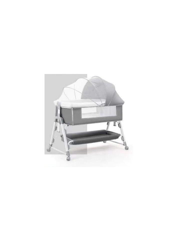 Multifunctional foldable baby crib removable portable newborn cradle bed baby Grey