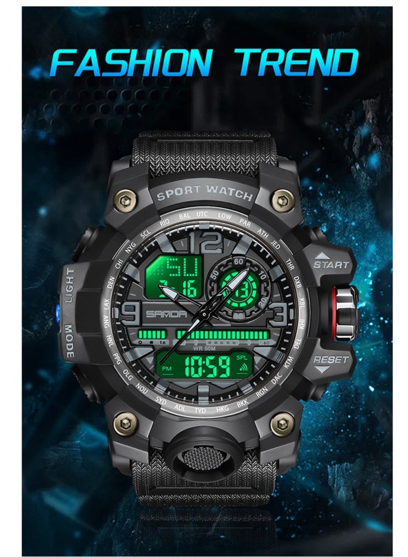 Teenage Men's Multifunctional Outdoor Luminous Waterproof Watch
