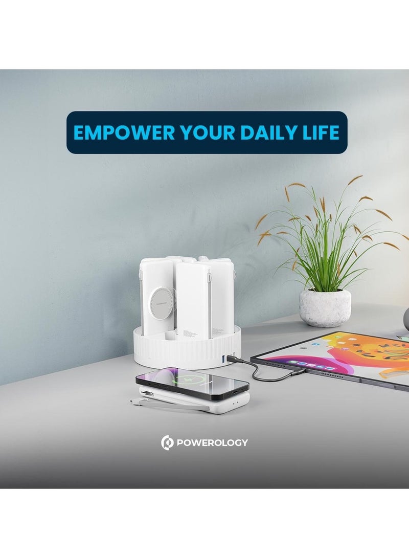 Powerology 8in1 Station 10000mAh PD 120W QC Wireless Power Bank