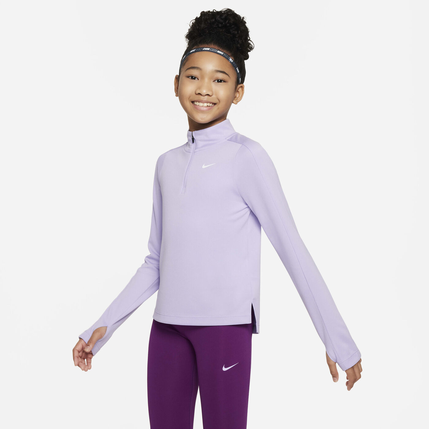 Kids' Dri-FIT Long-Sleeve 1/2-Zip Top