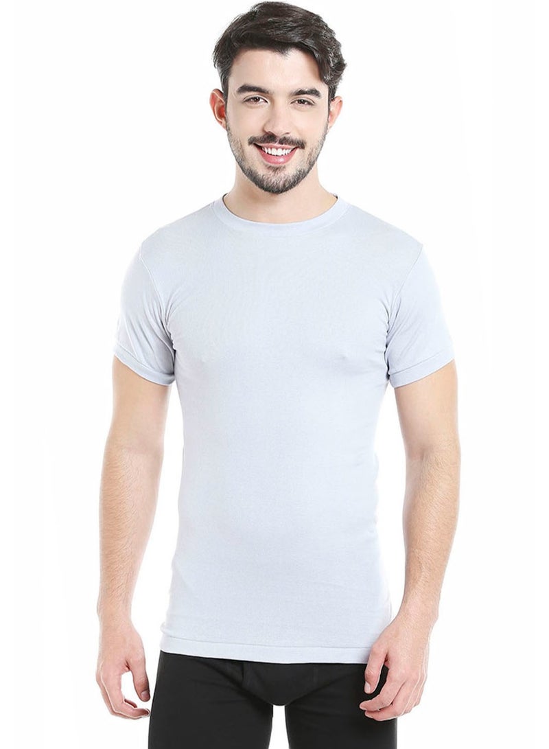 MEN'S O-NECK COTTON UNDERSHIRT (PACK OF 3) - GREY