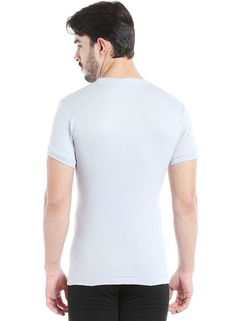 MEN'S O-NECK COTTON UNDERSHIRT (PACK OF 3) - GREY