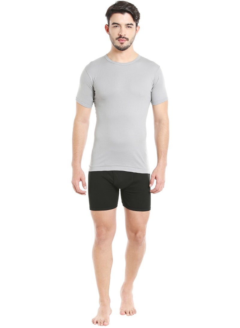 MEN'S ROUND NECK COTTON UNDERSHIRT (PACK OF 3) - GREY