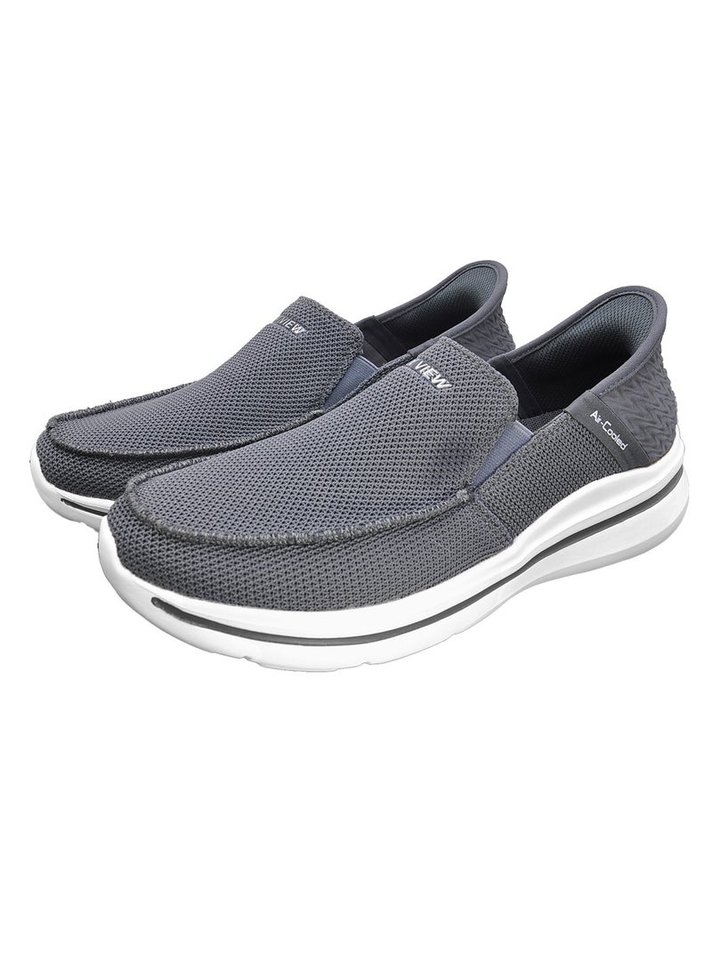 SKY VIEW Men's Slip-ins Loafer Smooth Step Hands Free Shoes Flats Comfortable And Light-Weight Slip On Walking Shoes For Men