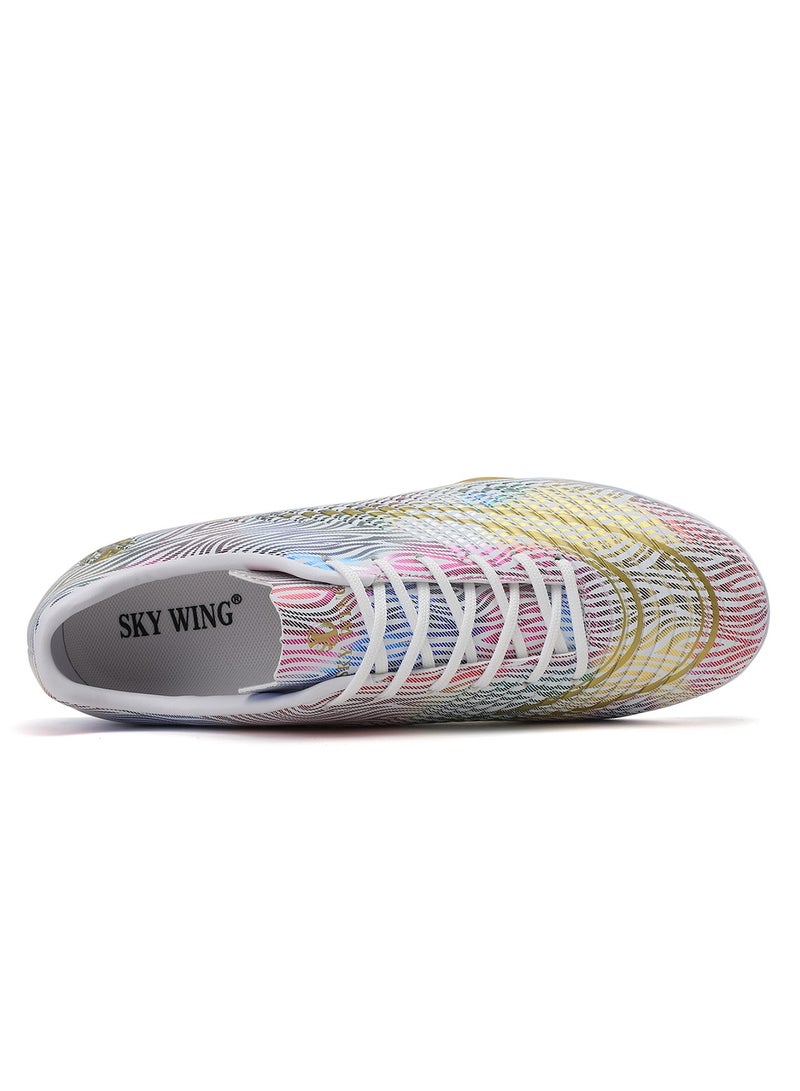 SKY WING Men's Soccer Shoes Cleats Professional Low-Top Athletic Football Boots Outdoor Indoor Sneakers