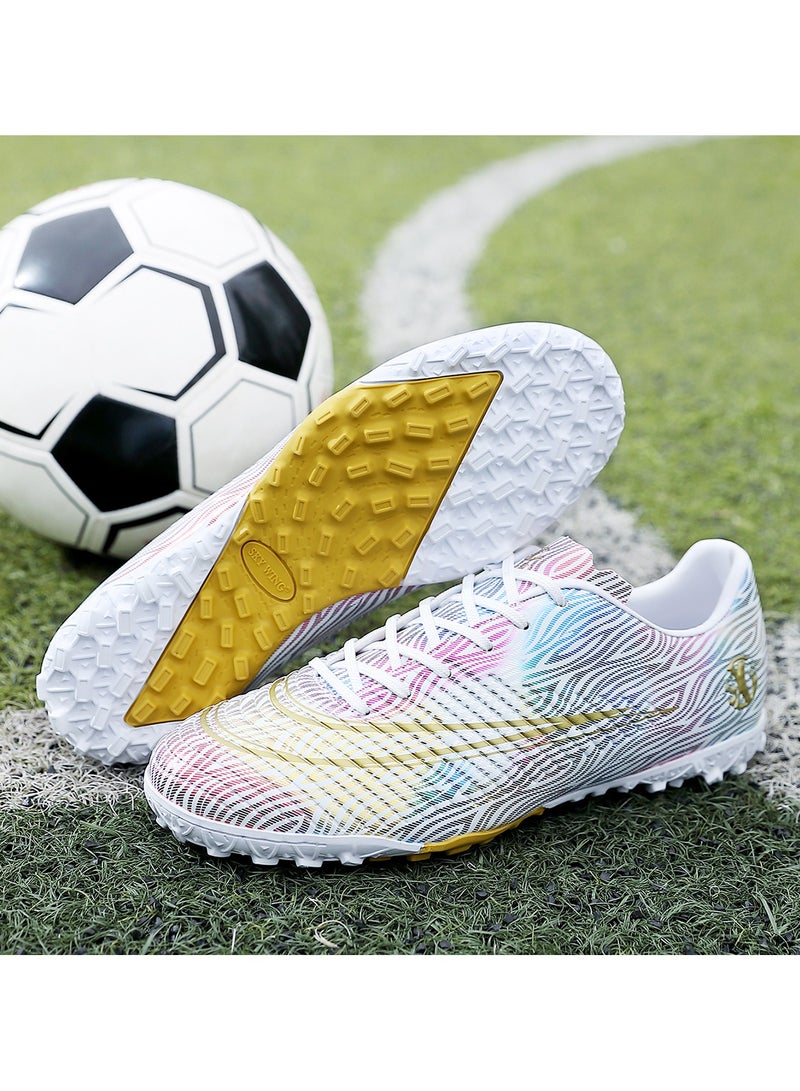 SKY WING Men's Soccer Shoes Cleats Professional Low-Top Athletic Football Boots Outdoor Indoor Sneakers