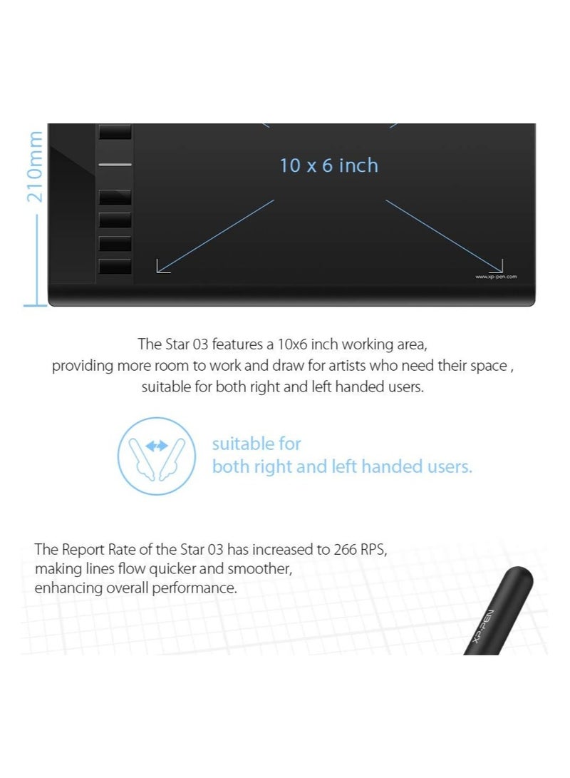 Star 3 12-Inch Drawing Tablet | 10x6