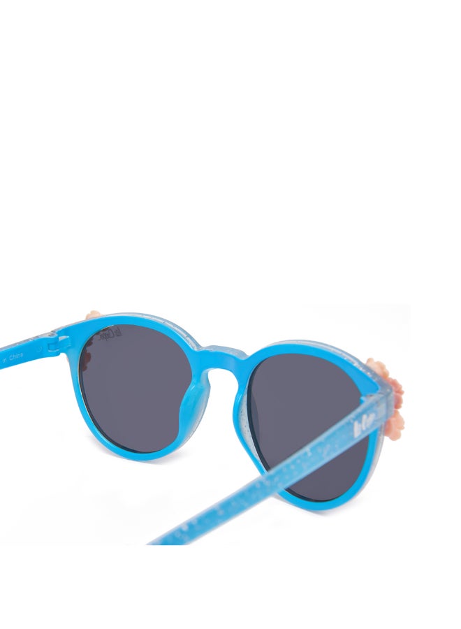 Girls' Polarized Sunglasses Blue Frame Blue Lens - 46mm Lens - LCK107C03