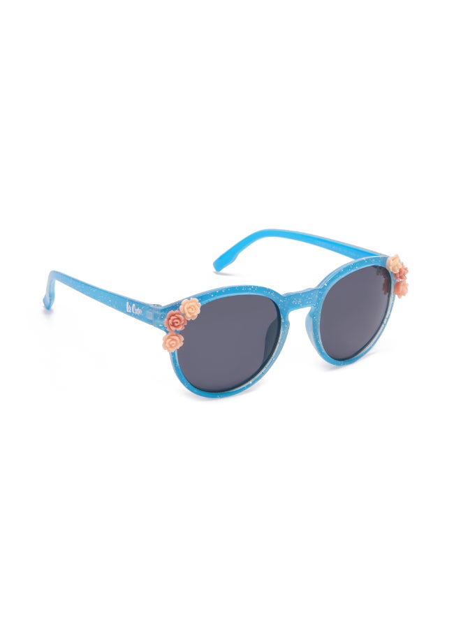 Girls' Polarized Sunglasses Blue Frame Blue Lens - 46mm Lens - LCK107C03