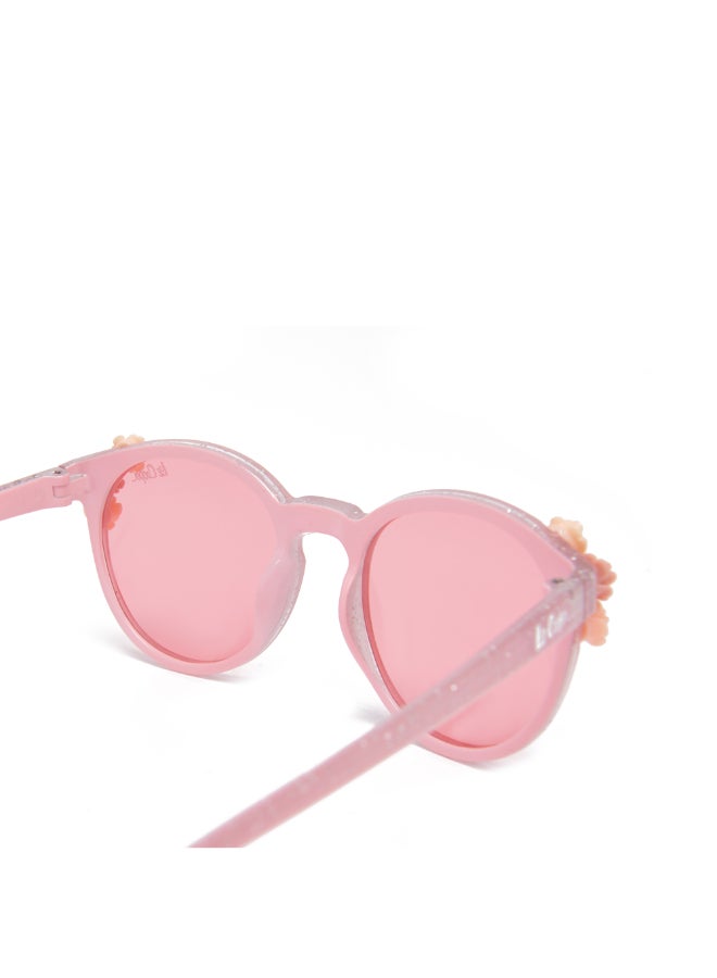 Girls' Polarized Sunglasses Pink Frame Pink Lens - 46mm Lens - LCK107C01