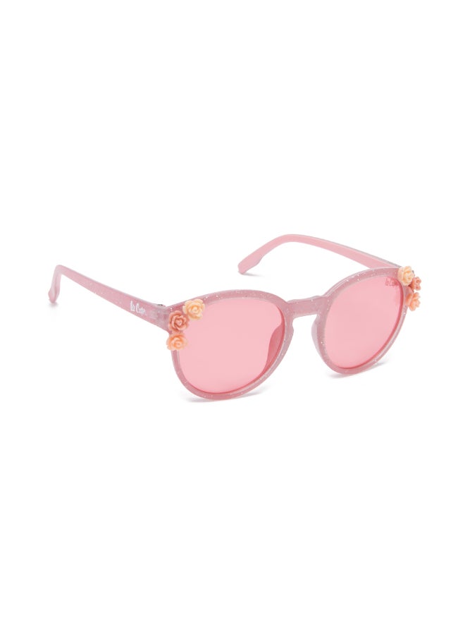 Girls' Polarized Sunglasses Pink Frame Pink Lens - 46mm Lens - LCK107C01