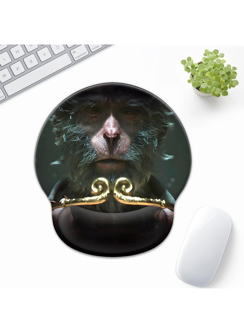 Black Myth Wukong Enlarged Superfine Fiber Soft Smooth Memory Foam Ergonomic Mouse Pad Keyboard Wrist Rest Comfortable for Desktop Laptop Mac or Gaming Stress Free Typing