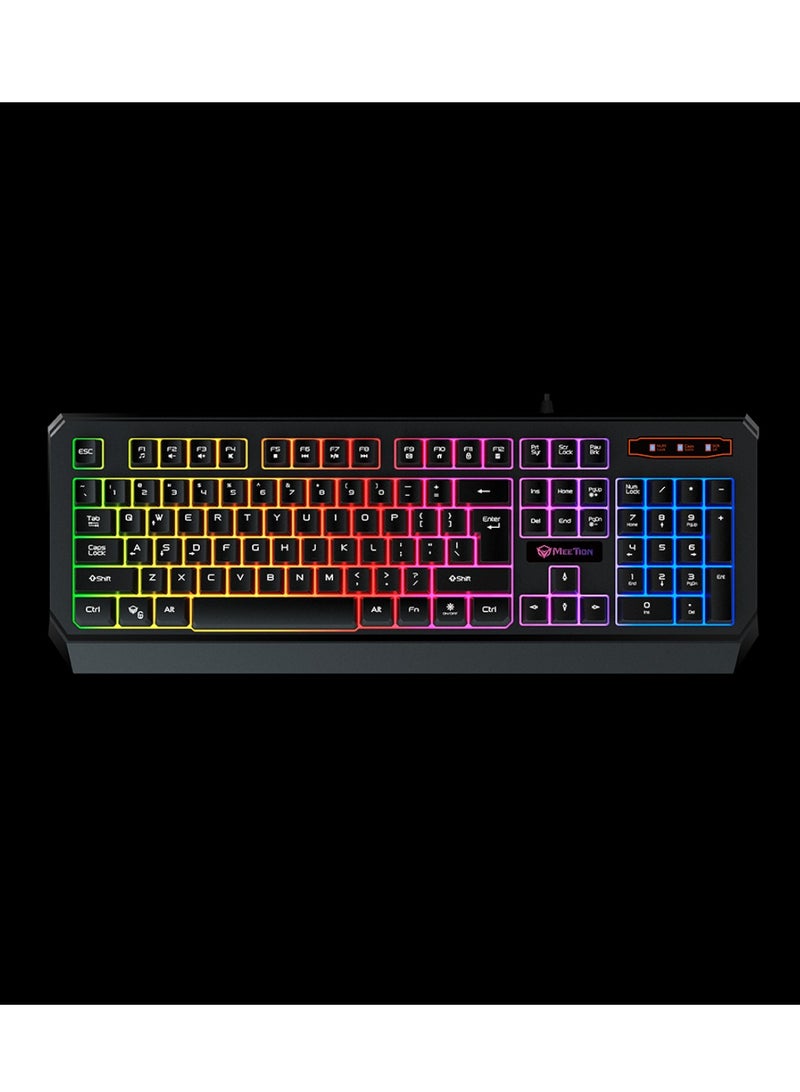 MT-K9320 Gaming Keyboard 12 Multimedia Shortcuts Keys With LED Backlight Brightness Adjustable Wired Anti-Ghosting Waterproof Keyboard For Windows And Mac