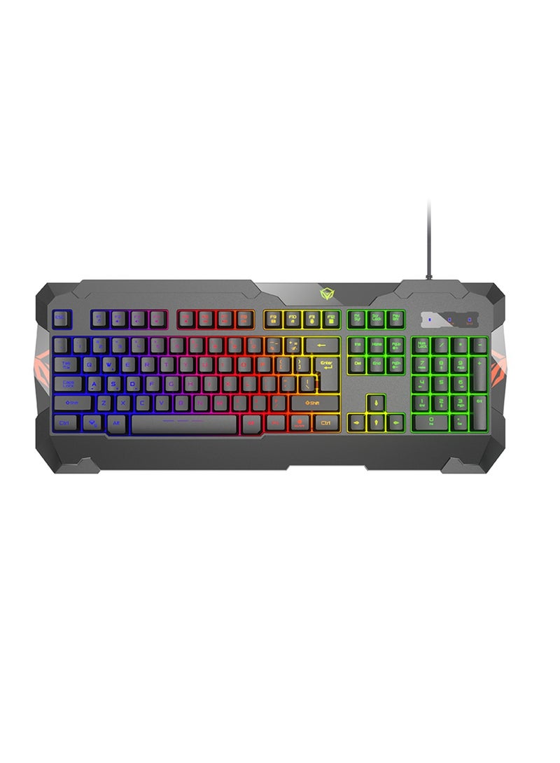 MT-C505 4 in 1 Gaming Combo Kit Anti Ghost RGB Gaming Keyboard 5+1 Buttons 3200DPI Gaming Mouse, Backlit Gaming Headphone With Omni Directional Microphone, High Precision Gaming Mouse Pad