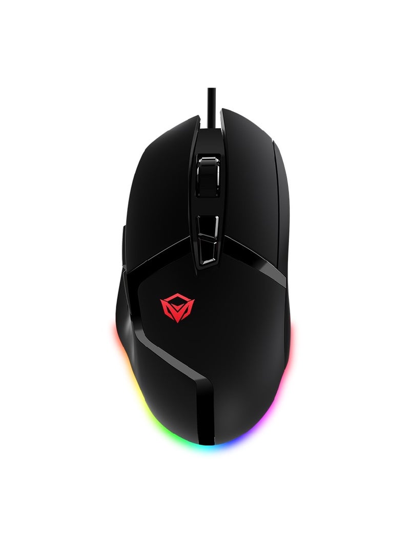 G3325 RGB Gaming Mouse 5000 DPI Laser Sensor Tracking Gaming Mouse Programmable Customized RGB Light Matte Soft-Touch Plastic Aluminum Alloy Footpad Gaming Mouse