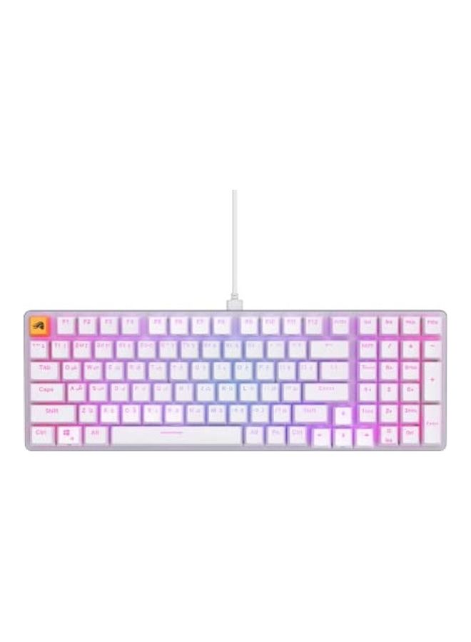 Glorious GMMK 2 96% Arabic & English RGB Gaming -TKL Hot Swappable Mechanical Keyboard, Linear Switches, Wired, TKL Gaming & Full-size - White RGB Keyboard