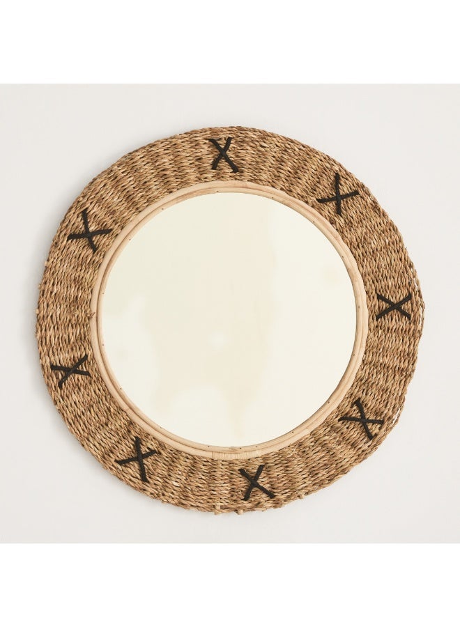 Naturaloom Rattan Round Mirror 56 Cm